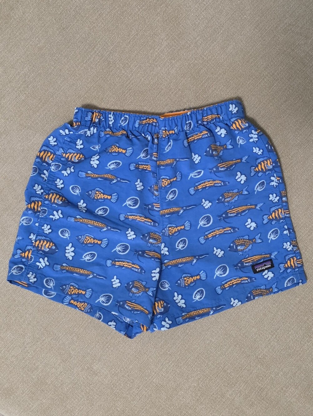 Patagonia Toddler Baggies Shorts Size 4T (Unlined) Fish Print